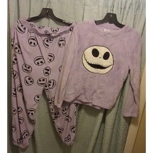 Disney Jack skellington Nightmare before Christmas pajama 2 pc Set pants small